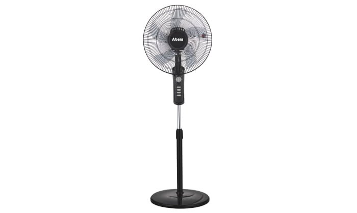 ABANS 16-Inch Stand Fan with 5 Blades, 3 Speeds, 60W Power, Overheat Protection, and 12-Month Warranty