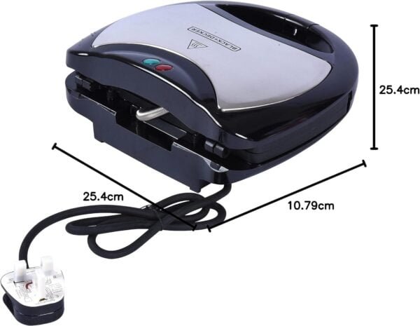 Black & decker sandwich maker 2 slice 750w non-stick - image 2