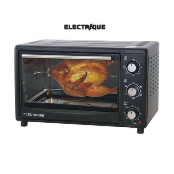 Electrique 25l electric oven with rotisserie function