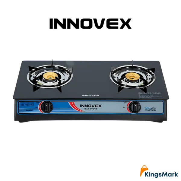 Innovex gas cooker - two burner stove with glass top