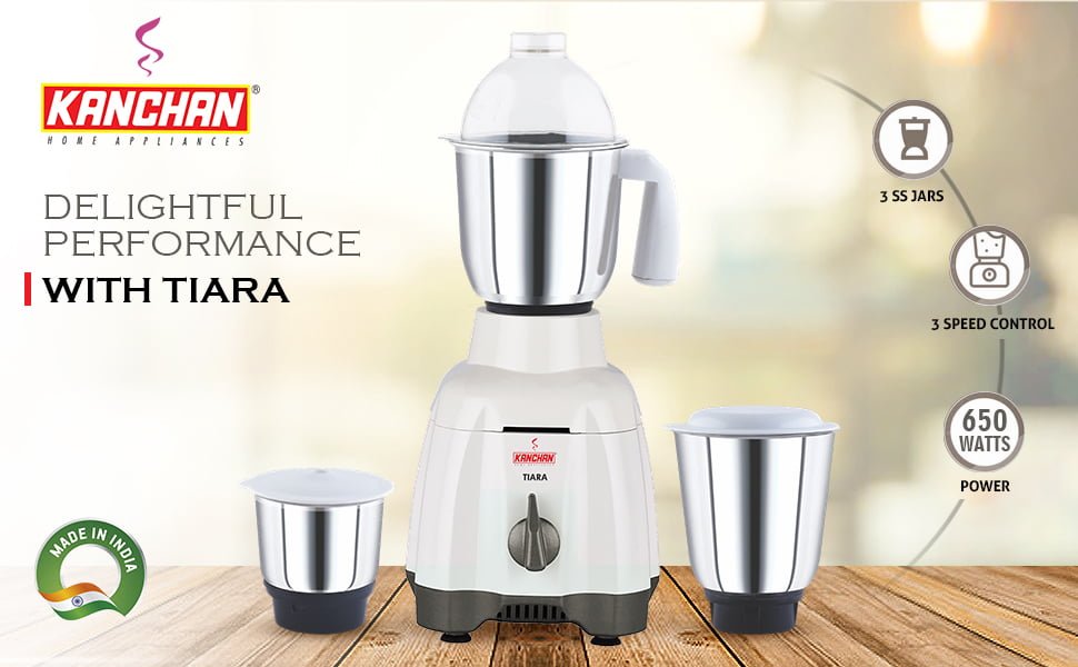 Kanchan mixer grinder 650w tiara 3 jar