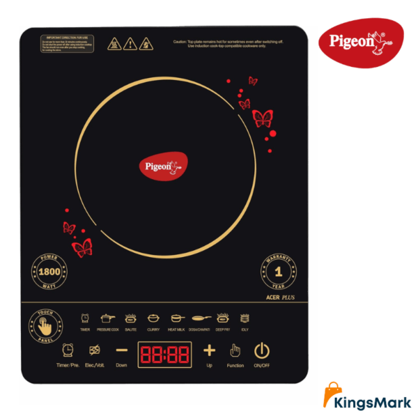 Pigeon induction cooker 1800w - acer plus touch control