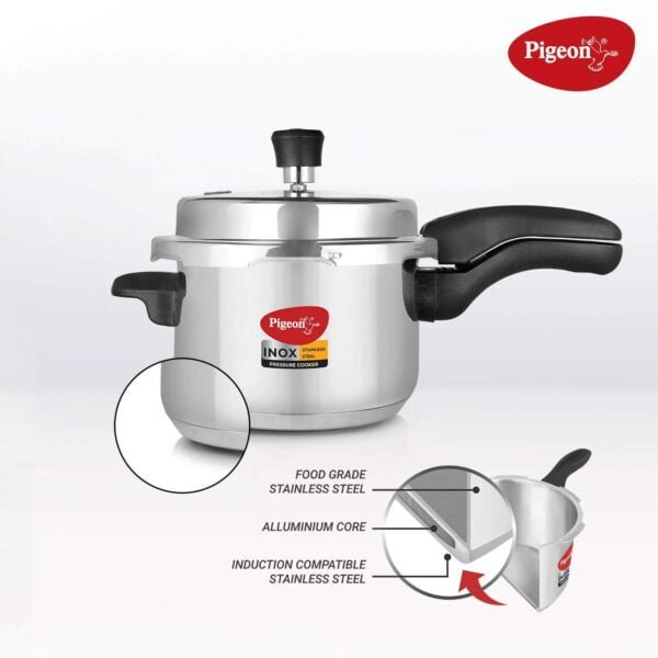 Pigeon pressure cooker 5l stainless steel - image 2