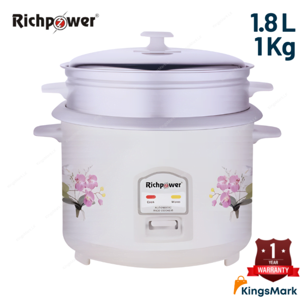Richpower 1. 8l rice cooker 1kg – 700w