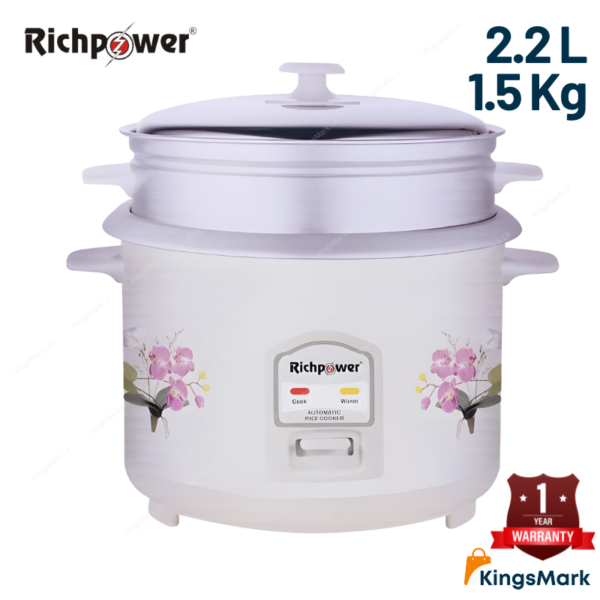 Richpower 2. 2l rice cooker 1. 5kg – 900w