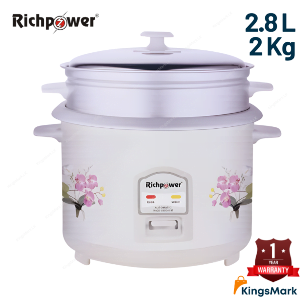 Richpower 2. 8l rice cooker 2kg – 1000w
