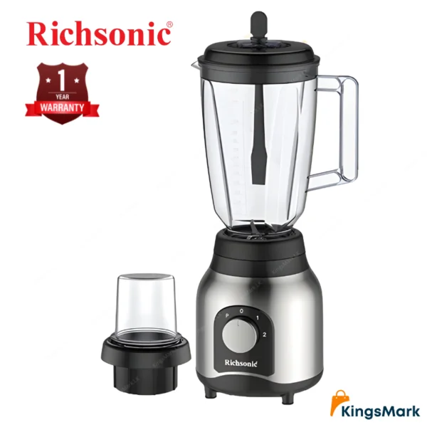 Richsonic blender with grinder 1. 5l jar 2 speed