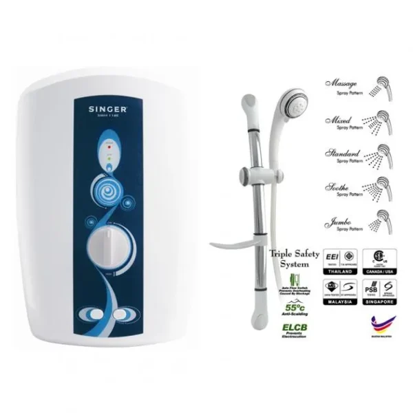 Singer instant hot water shower 3. 5kw