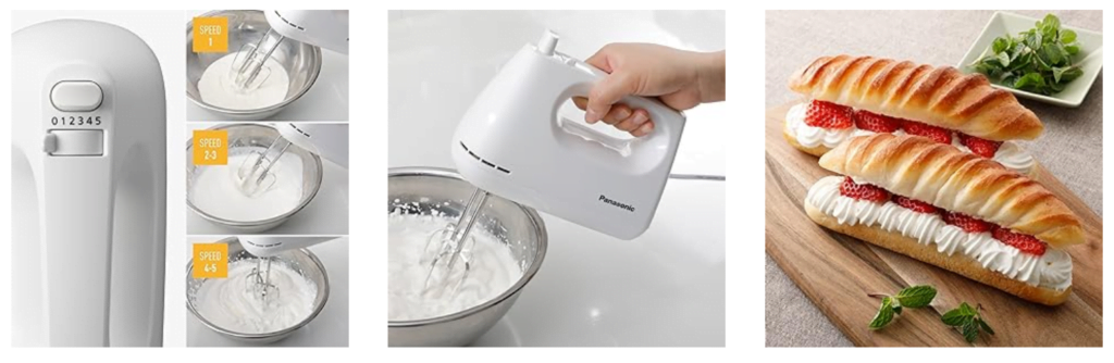 Panasonic hand mixer 175w stainless steel blades