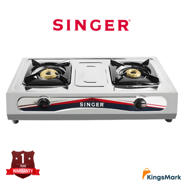 Singer double burner gas cooker high-quality stainless steel