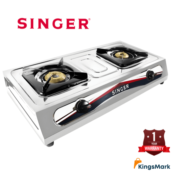 Singer double burner gas cooker high quality stainless steel 2