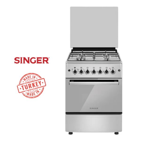 Singer gas cooker with oven freestanding 4 burners