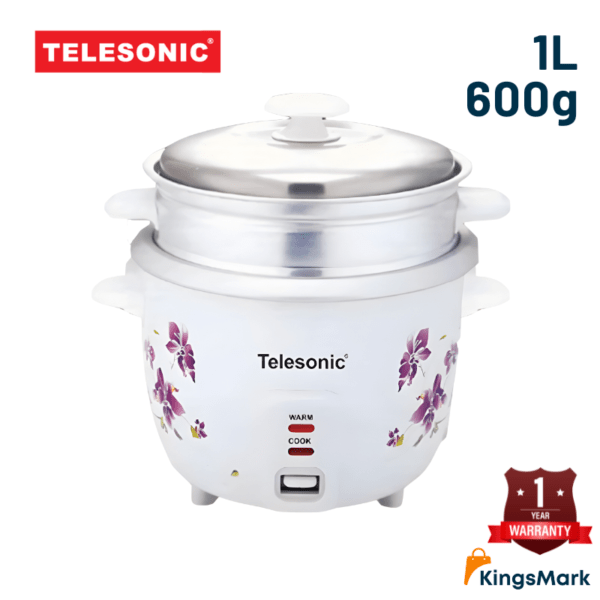 Telesonic 1l rice cooker 600g - 400w