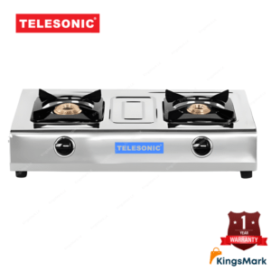Telesonic Gas Cooker - Two Burner Stove Stainless Steel