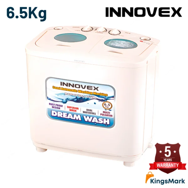 Innovex 6. 5kg washing machine semi auto top load