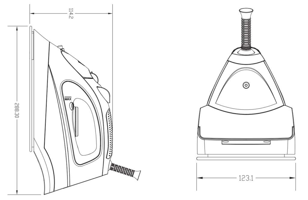 Orel steam iron 2200w ceramic soleplate