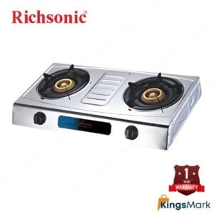 Richsonic Gas Cooker - Two Burner Stainless Steel