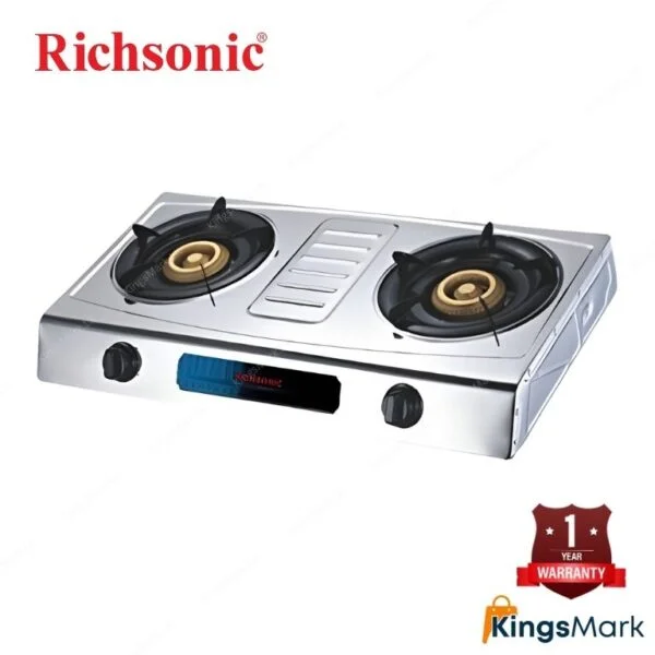 Richsonic gas cooker - two burner stainless steel