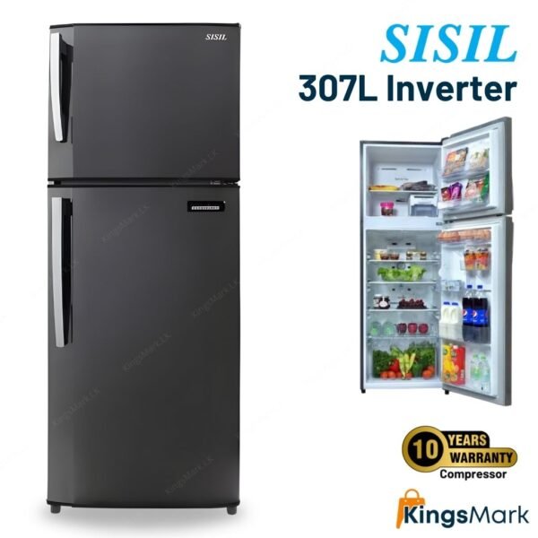 Sisil 307l refrigerator inverter - no frost, double door