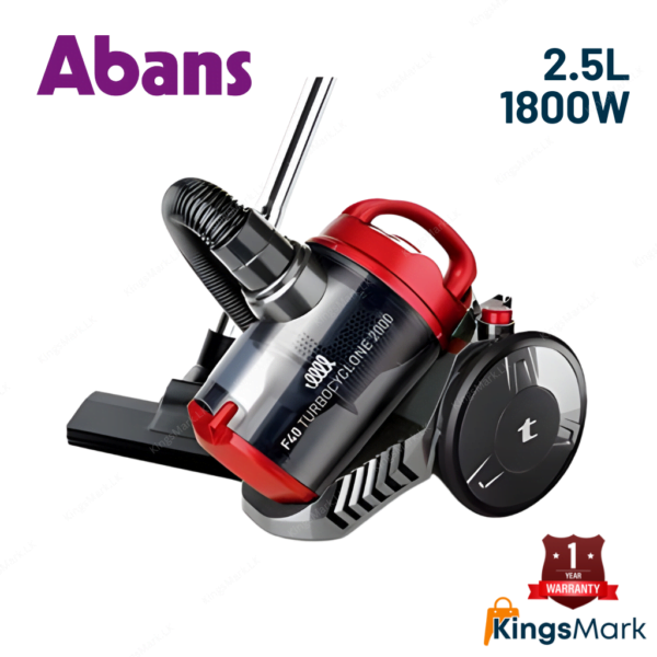 Abans vacuum cleaner 2. 5l cyclone 1800w red