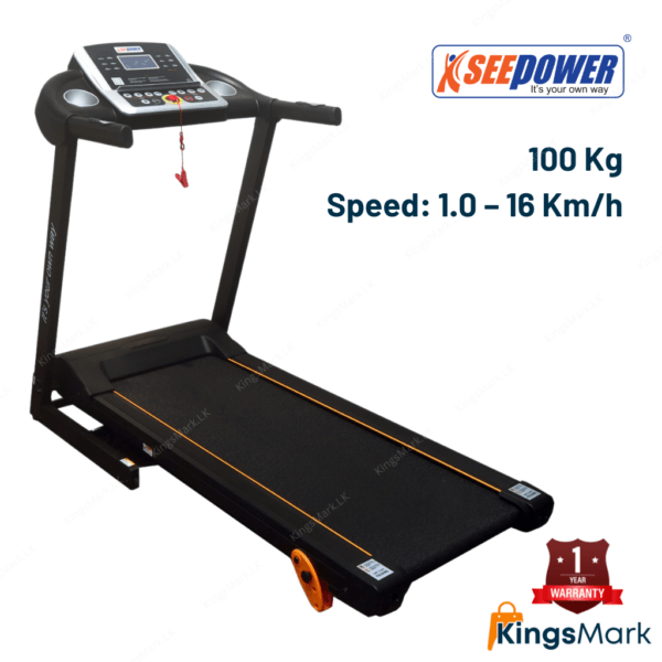 Seepower motorized treadmill - auto & manual incline